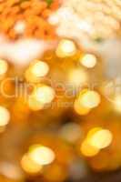 Blurred golden Christmas shining background