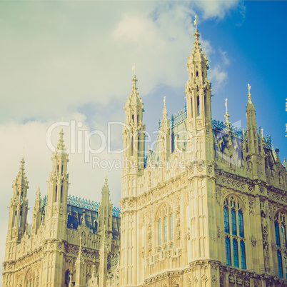 vintage look houses of parliament