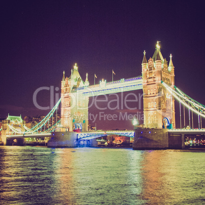 vintage look tower bridge london