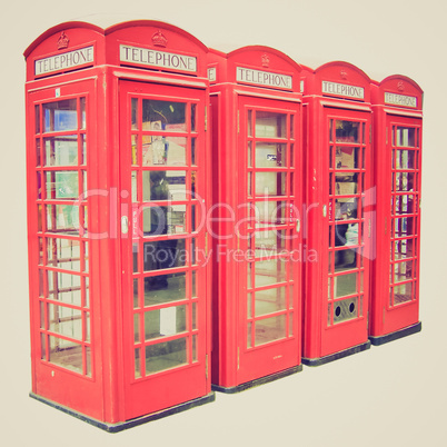 vintage look london telephone box