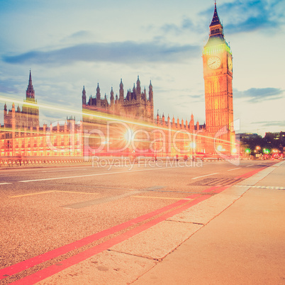 vintage look houses of parliament