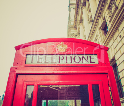 vintage look london telephone box