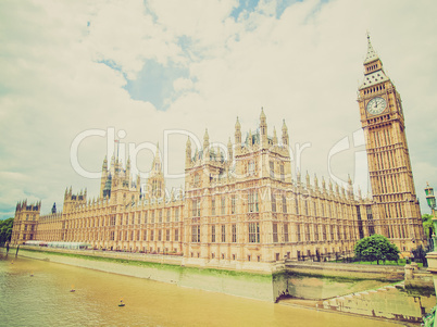 vintage look houses of parliament