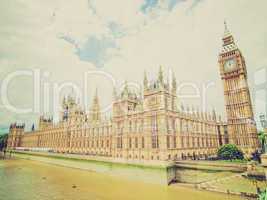 vintage look houses of parliament