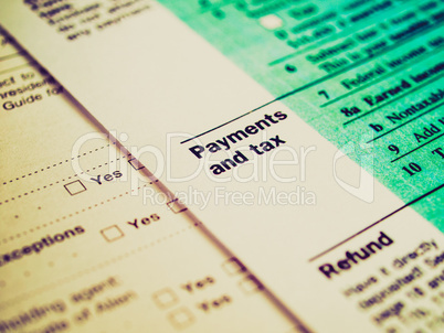 retro look tax forms