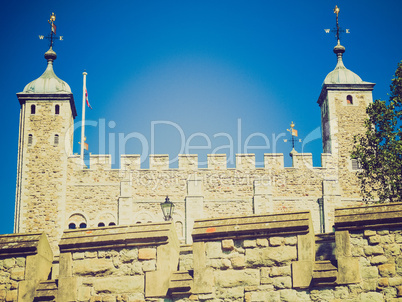 vintage look tower of london