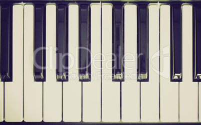 retro look music keyboard