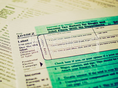 retro look tax forms