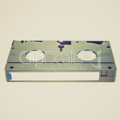 retro look vhs tape cassette