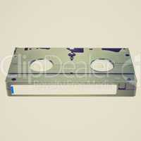 retro look vhs tape cassette