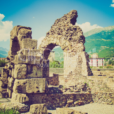 retro look roman theatre aosta