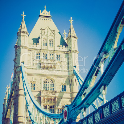 vintage look tower bridge london