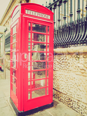 vintage look london telephone box