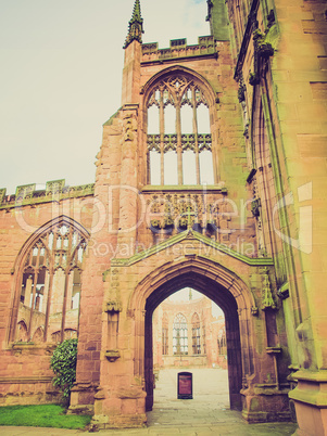 retro look coventry cathedral ruins