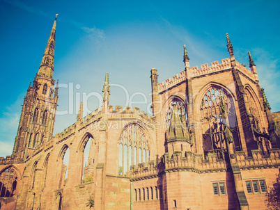 retro look coventry cathedral ruins