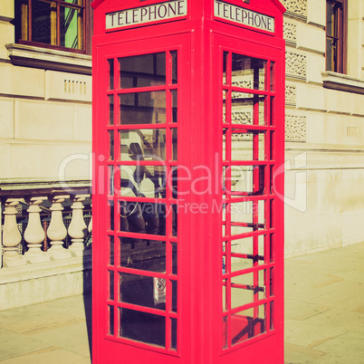 vintage look london telephone box