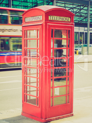 vintage look london telephone box