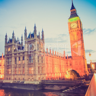 vintage look houses of parliament