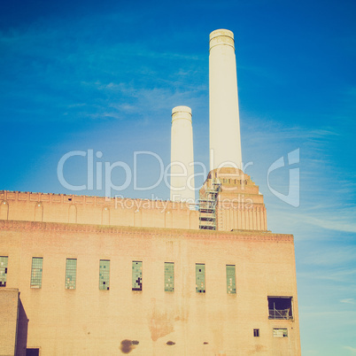 vintage look battersea powerstation london