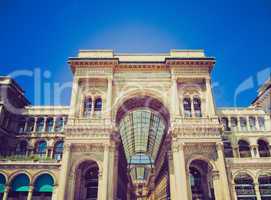 retro look galleria vittorio emanuele ii, milan