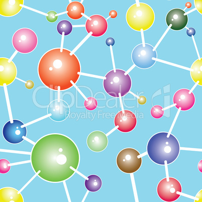 molecule communication background vector illustration