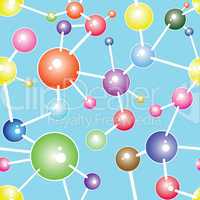 molecule communication background vector illustration