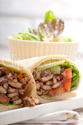 kafta shawarma chicken pita wrap roll sandwich