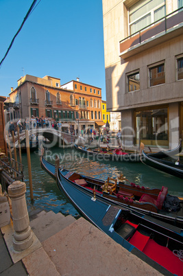 venice italy gondolas on canal