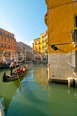 venice italy gondolas on canal