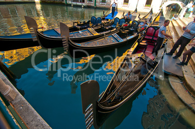 venice italy gondolas on canal