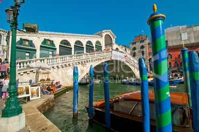 venice italy rialto bridge view