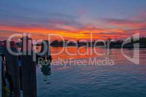 italy venice burano island sunset