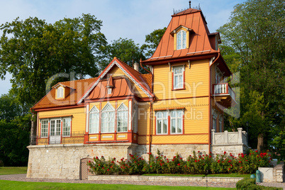wooden house. kuressaare, estonia