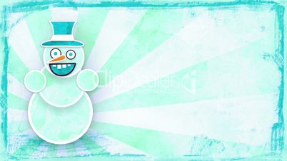 dancing snowman with luma matte loop