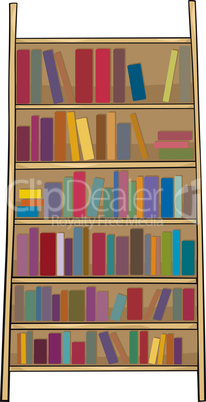 book shelf clip art cartoon illustration