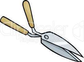 hedge scissors clip art cartoon illustration
