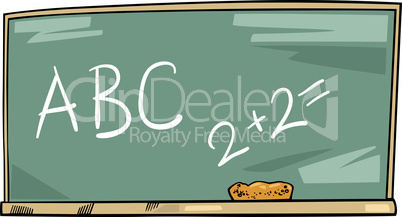 school blackboard cartoon illustration