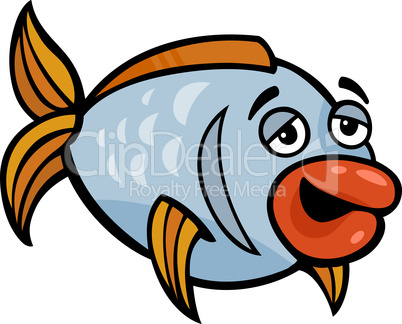 funny fish cartoon illustration