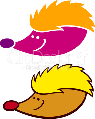 funny hedgehog cartoon illustration