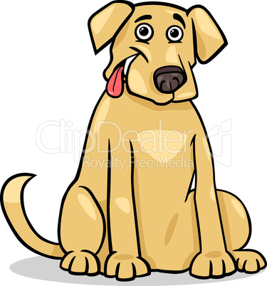 labrador retriever dog cartoon illustration