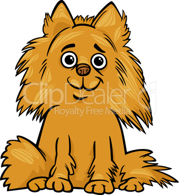 pomeranian dog cartoon illustration