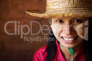 Head shot Myanmar girl