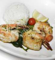 Grilled Shrimps With Rice