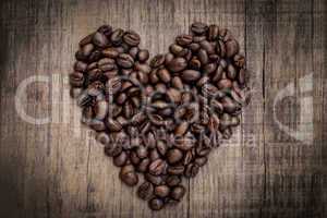 coffee bean heart
