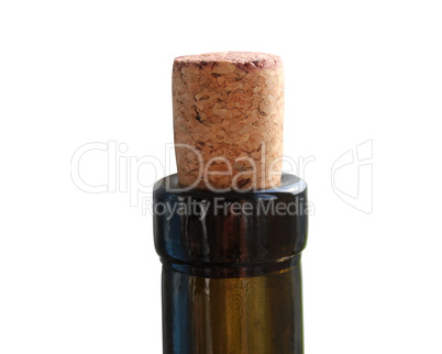 cork in the bottle of wine