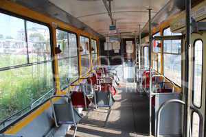 view inside of tramway