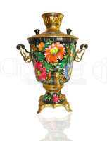 russian samovar isolated on white background