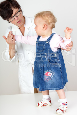 Toddler at the doctor