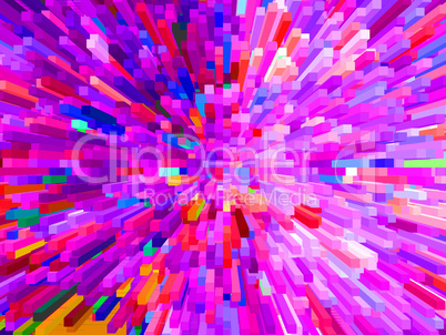 multi-coloured explosion