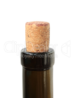 cork in the bottle of wine